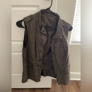 Olive green vest